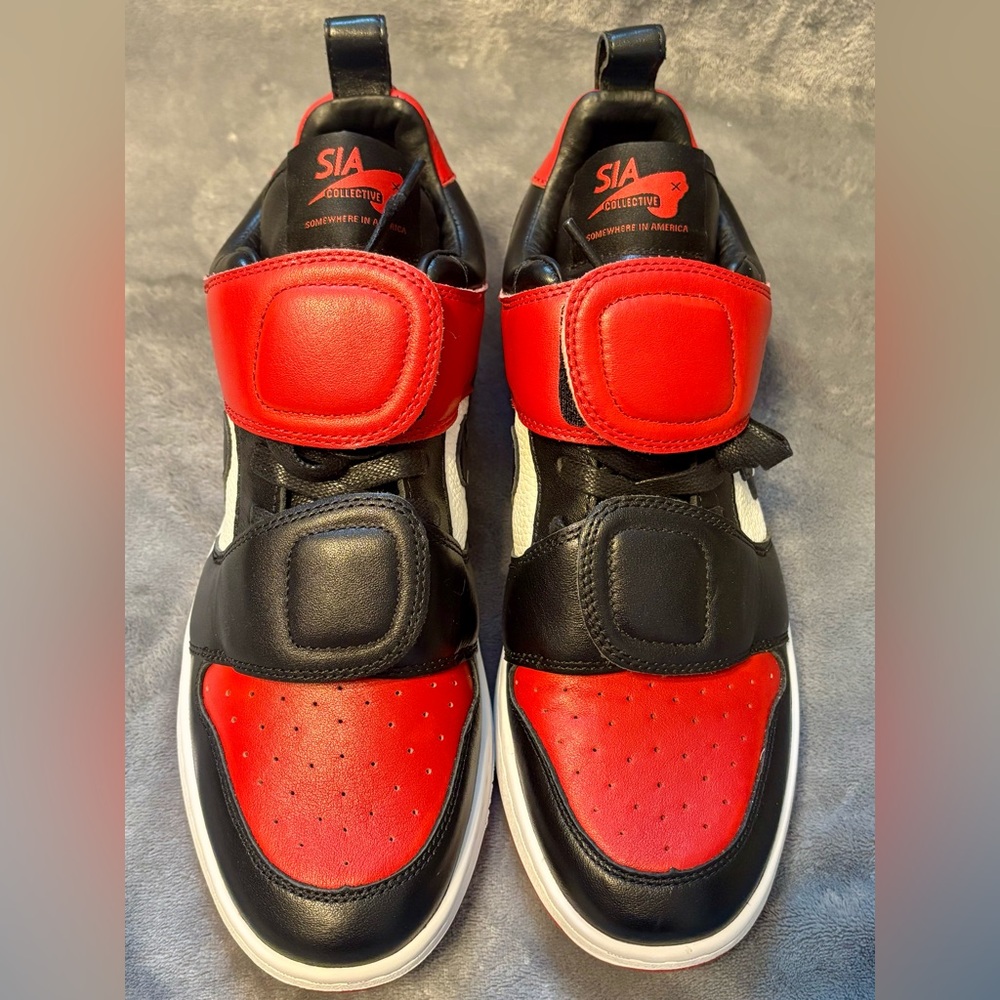 SIA Collective Men’s VULTR SK8 Sneakers - Size 8 - Black - Red - White - Picture 4 of 14